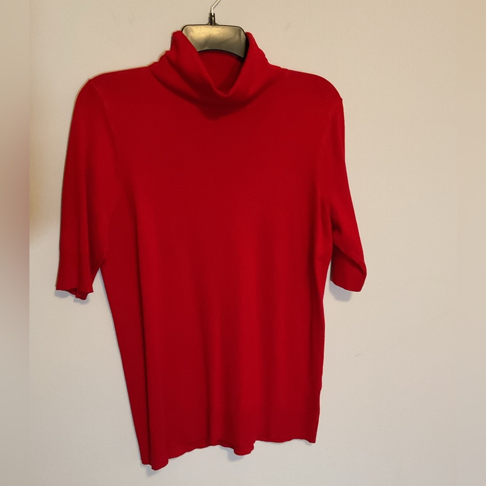 Liz Claiborne Vibrant Red Knit Turtleneck